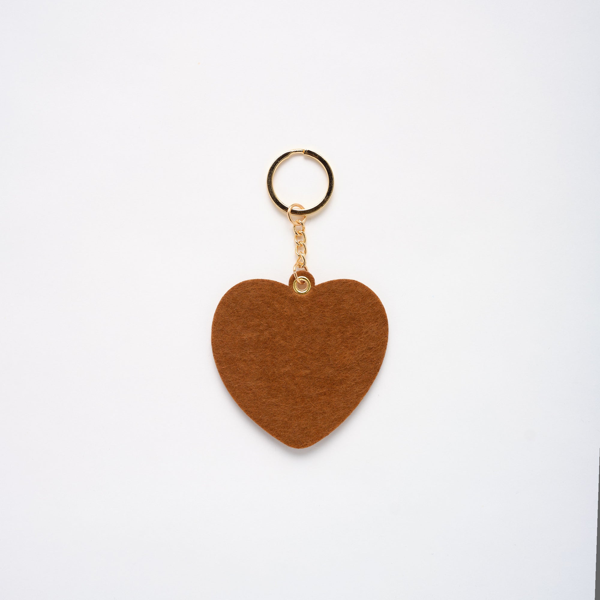 COE Heart Keychain (Brown/Red)