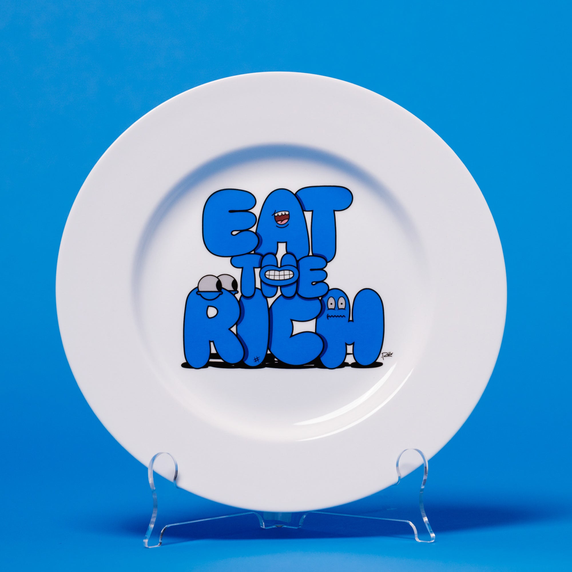 EAT THE RICH BLUE (SOLO PLATE) NOT NUMBERED