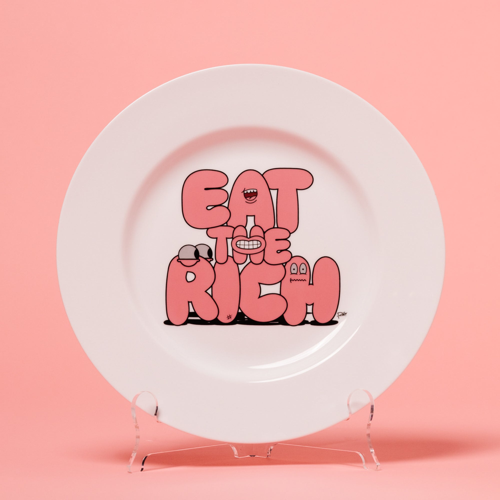 EAT THE RICH PINK (SOLO PLATE) NOT NUMBERED